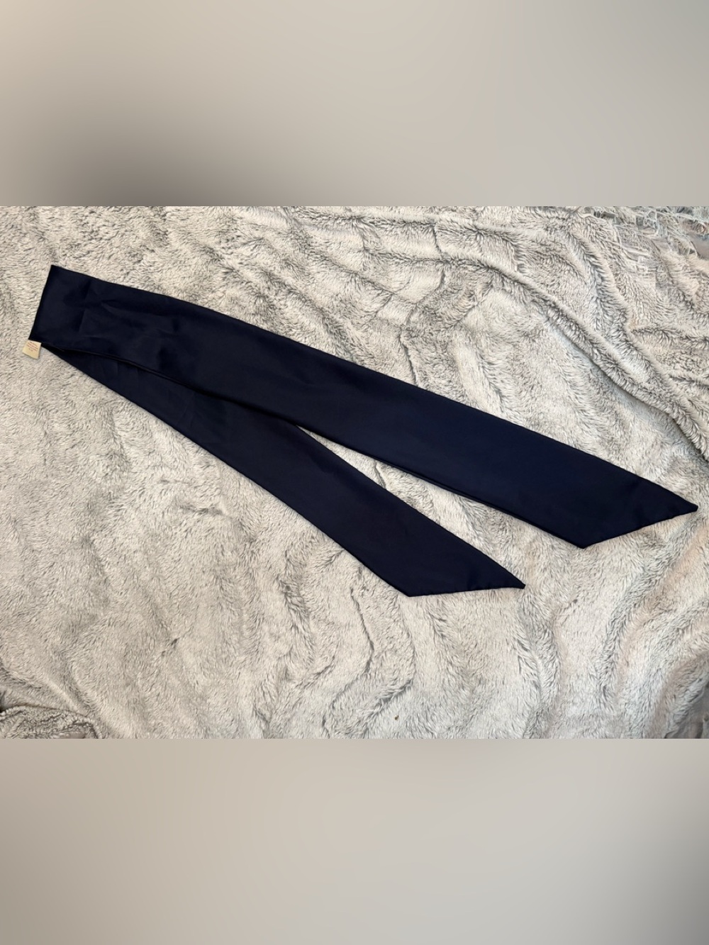 Long thin navy scarf